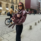 Chaqueta Oversize Efecto Cuero