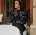 Chaqueta Oversize Efecto Cuero