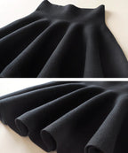 Falda Midi de Punto ThermaFlare de Talle Alto