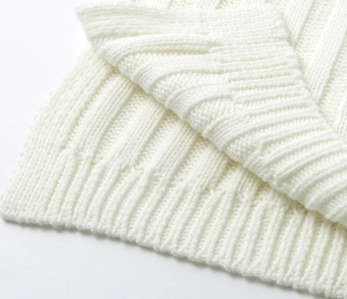 Knit Dress with High Neck and Short Skirt