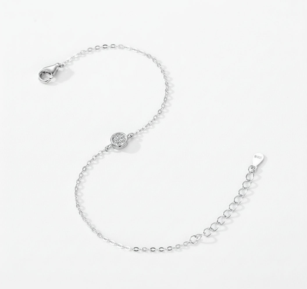 Pulsera Círculo Aura Plateada