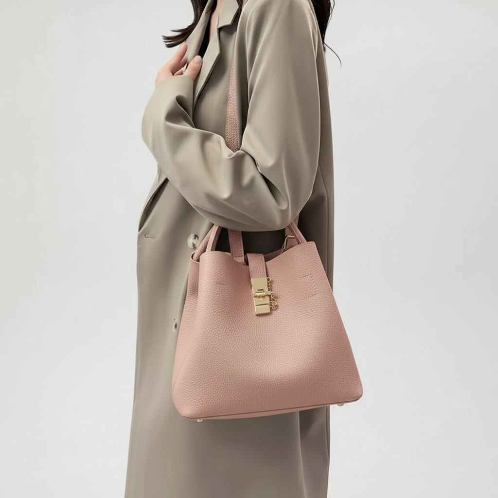 Bolso Tote Bucket Estructurado