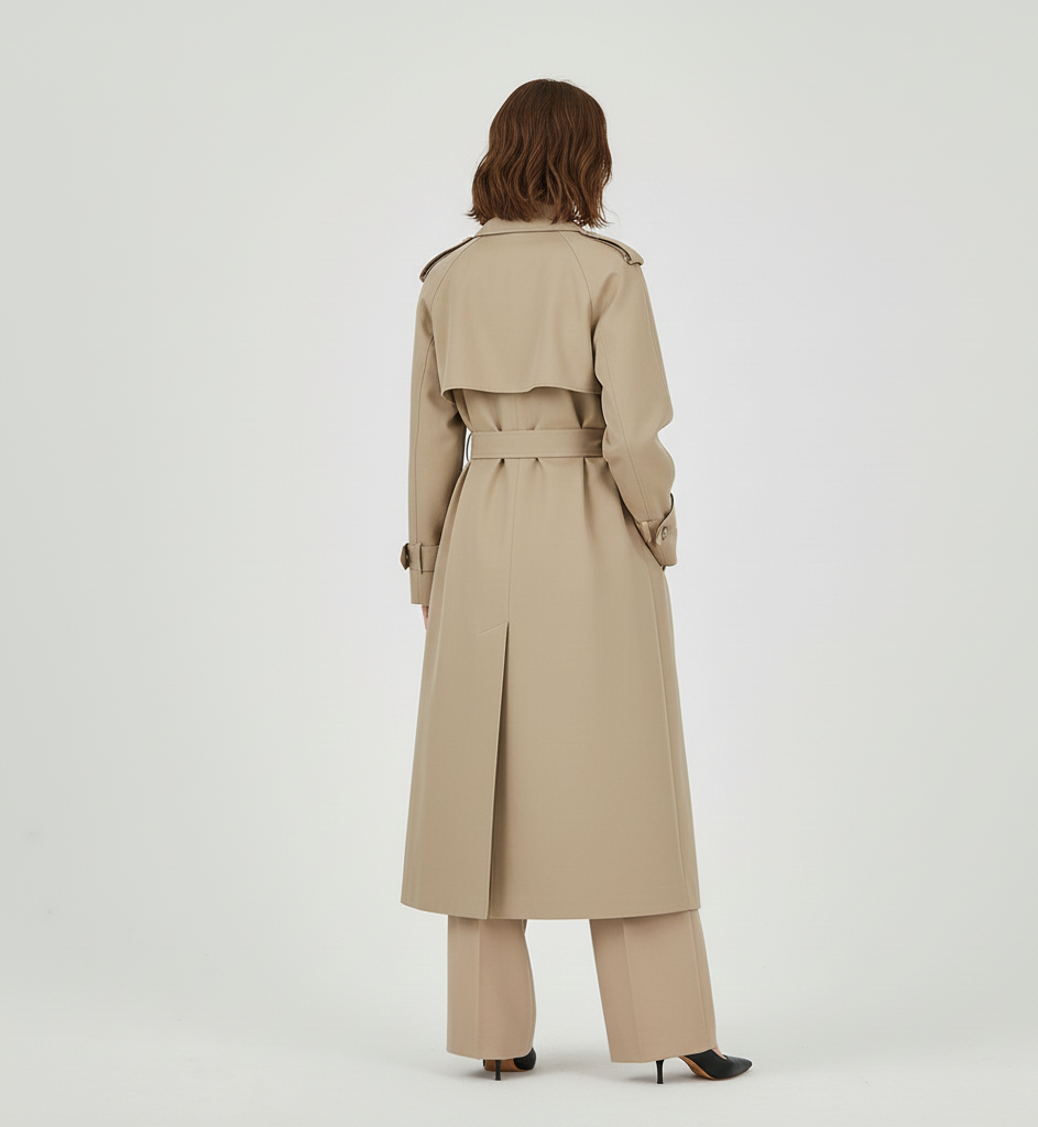 Abrigo Trench Clásico Caqui