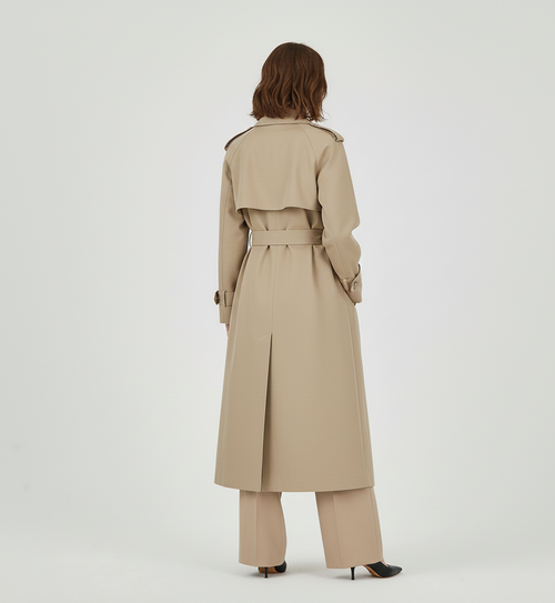 Abrigo Trench Clásico Caqui