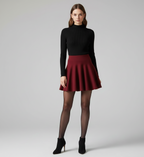 Falda Midi de Punto ThermaFlare de Talle Alto