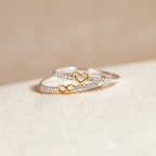 Conjunto de Anillos Corazón e Infinito Eterno