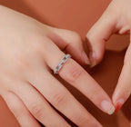 Anillo Geométrico Hoja Elegante