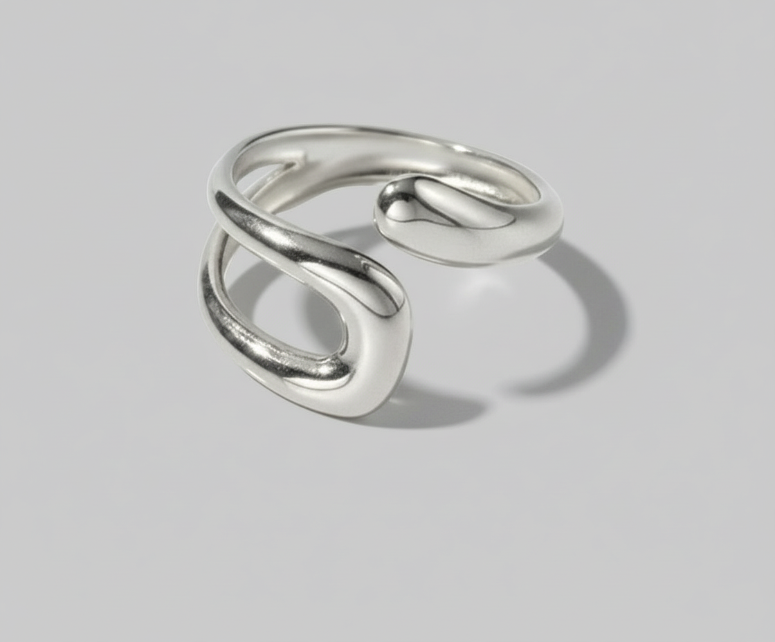 Anillo Acento Hueco Vintage