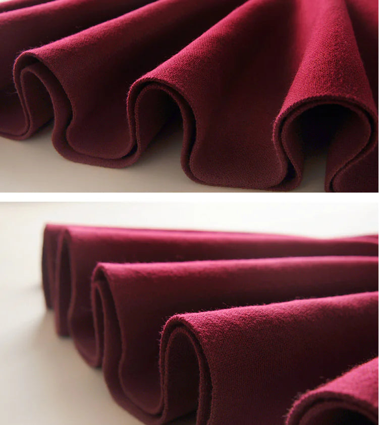 Falda Midi de Punto ThermaFlare de Talle Alto