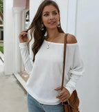 Jersey de Punto con Hombros Descubiertos