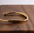 Pulsera Brazalete Abierto de Acero Chapado