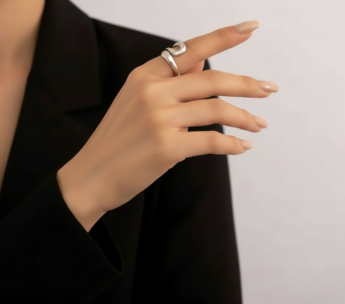 Anillo Acento Hueco Vintage