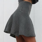 Falda Midi de Punto ThermaFlare de Talle Alto