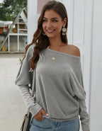 Jersey de Punto con Hombros Descubiertos