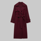 Abrigo Largo de Mezcla de Lana