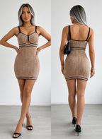 Vestido de Punto con Abertura